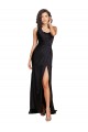 Outlet Silky Satin One Shoulder Sleeveless Long Evening Dress