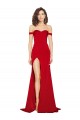 Outlet Silky Satin Off the Shoulder Sleeveless Long Formal Evening Dress