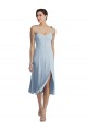 Outlet Stretch Crepe Sweetheart Sleeveless Midi Length Evening Dress