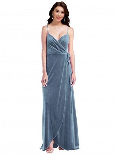 Outlet Stretch Velvet Sweetheart Sleeveless Low Back Long Semi Formal Evening Dress