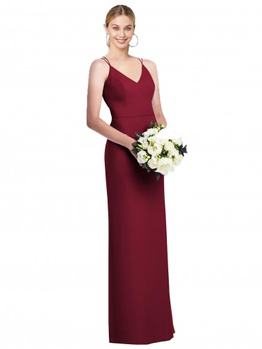 Outlet Soft Chiffon V-Neck Sleeveless Long Formal Dress