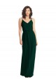 Outlet Soft Chiffon V-Neck Sleeveless Low Back Long Semi Formal Evening Dress