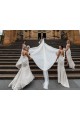 Outlet Soft Chiffon V-Neck Sleeveless Low Back Long Evening Dress