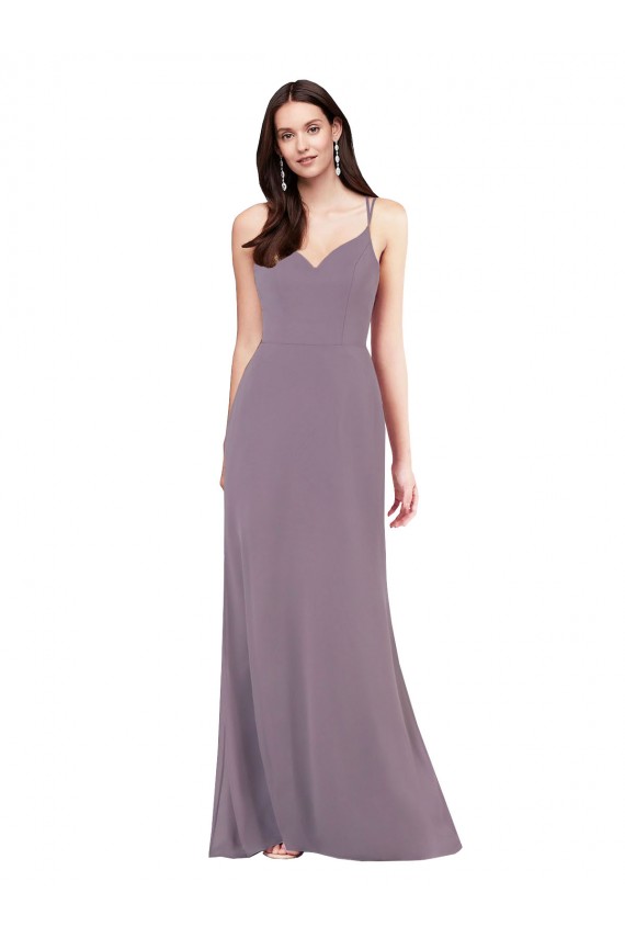 Outlet Soft Chiffon Sweetheart Sleeveless Open Back Long Formal Evening Dress