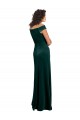 Outlet Stretch Velvet Square Neck Cap Sleeves Long Formal Evening Dress