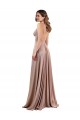 Outlet Spandex V-Neck Sleeveless Low Back Long Black Tie Evening Dress