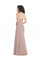 Outlet Stretch Crepe Sweetheart Sleeveless Dusty Pink Long Formal Dress