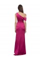 Outlet Stretch Satin One Shoulder Sleeveless Long Evening Dress