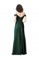 Outlet Stretch Satin Off the Shoulder Sleeveless V-Back Long Formal Evening Dress