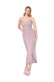 Outlet Soft Chiffon Spaghetti Straps Sleeveless V-Back Knee Length High Low Evening Dress