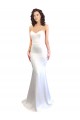 Outlet Stretch Crepe Sweetheart Sleeveless Low Back Long Formal Evening Dress