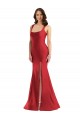 Outlet Silky Satin Square Neck Sleeveless Long Plus Size Formal Evening Dress