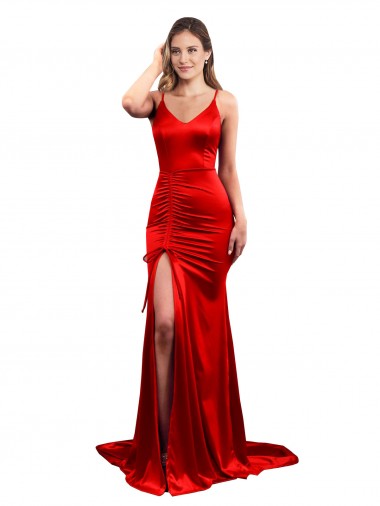 Outlet Stretch Satin Sweetheart Sleeveless Low Back Long Evening Dress