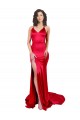 Outlet Stretch Satin Sweetheart Sleeveless Low Back Red Long Formal Evening Dress