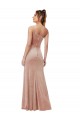 Outlet Stretch Velvet One Shoulder Sleeveless Pink Long Black Tie Evening Dress