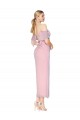 Outlet Soft Chiffon Off the Shoulder Cold Shoulder Knee Length Formal Evening Dress