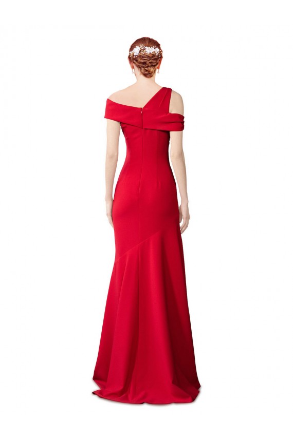 Outlet Stretch Crepe Sleeveless Long Formal Evening Dress