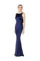 Outlet Stretch Satin Halter Neck Sleeveless Low Back Long Formal Evening Dress