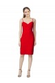 Outlet Stretch Crepe Sweetheart Sleeveless Cocktail Length Formal Evening Dress