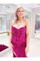 Outlet Velvet Sequin Sweetheart Sleeveless Sweep Train Evening Dress