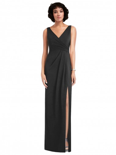 Outlet Spandex V-Neck Sleeveless V-Back Long Formal Evening Dress