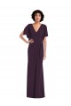 Outlet Spandex V-Neck Split Sleeves Long Formal Evening Dress