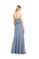 Outlet Stretch Crepe High Neck Sleeveless Long Formal Dress