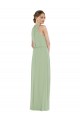 Outlet Soft Chiffon High Neck Sleeveless Long Semi Formal Evening Dress