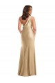 Outlet Silky Satin One Shoulder Sleeveless Long Plus Size Formal Evening Dress