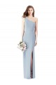 Outlet Stretch Crepe One Shoulder Sleeveless Long Semi Formal Evening Dress