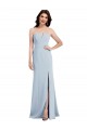 Outlet Stretch Crepe V-Neck Sleeveless Low Back Long Evening Gown